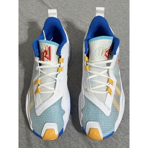 Jordan One Take 4‎ Shoes Mens Size 11 White Blue Yellow Basketball DO7193-164 main image 14